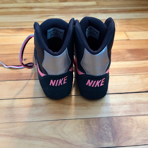 Rare Nike Greco Supreme Wrestling Shoes - Womens 8 - High Top Black Pink Silver - Picture 4 of 12